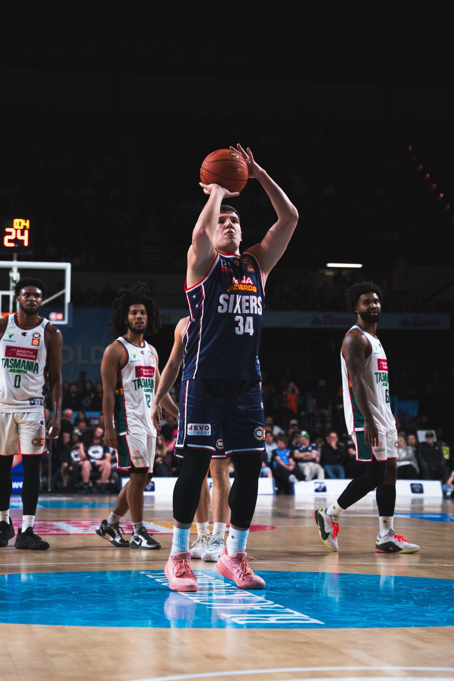 DJ Vasiljevic Signed Game Worn Home Jersey - Adelaide 36ers