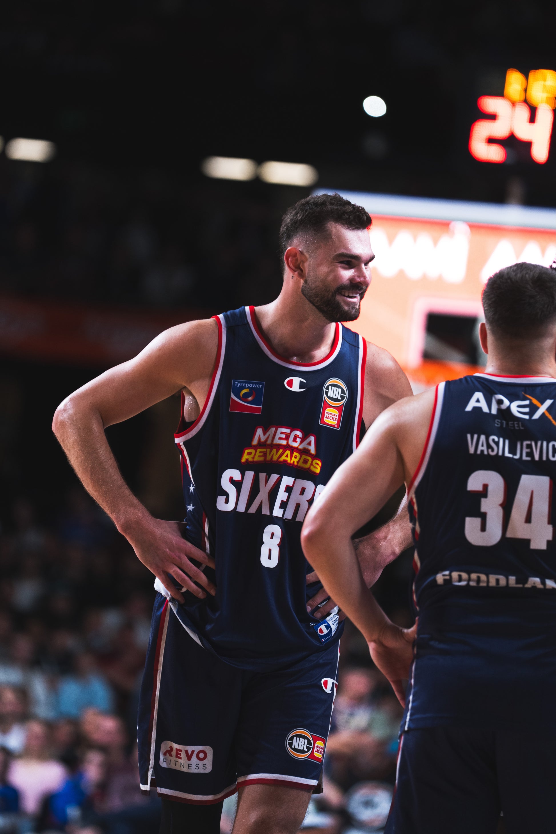 Isaac Humphries Signed Game Worn Home Jersey - Adelaide 36ers
