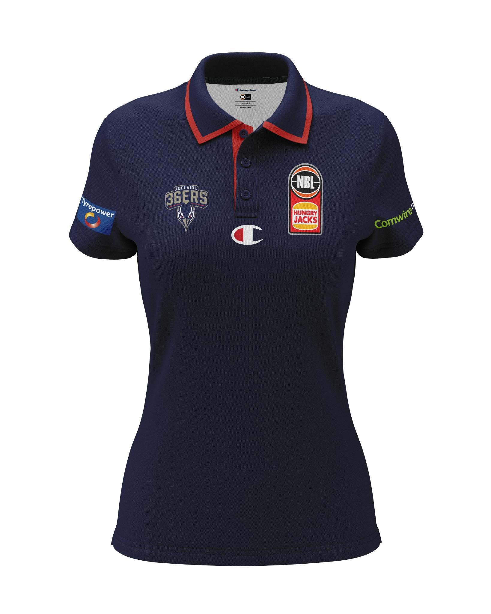 NBL24 Womens Sublimated Player Polo - Adelaide 36ers