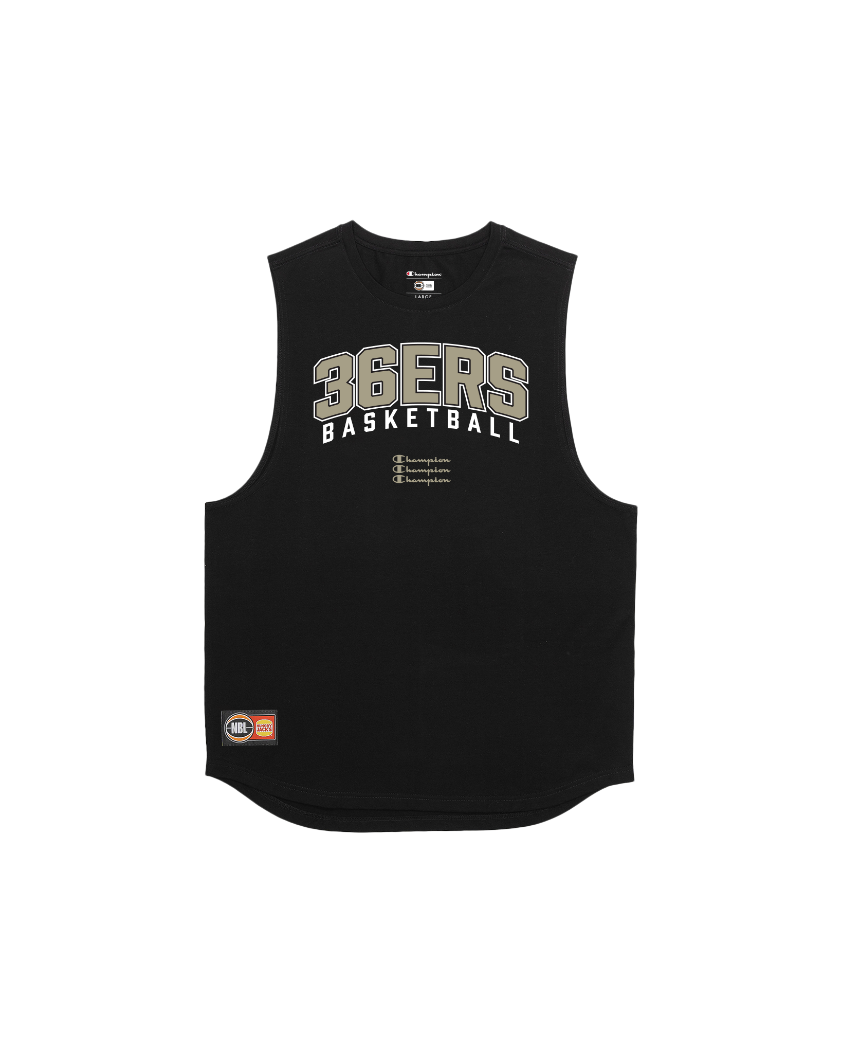 NBL26 Courtside Lifestyle Tank - Black - Adelaide 36ers