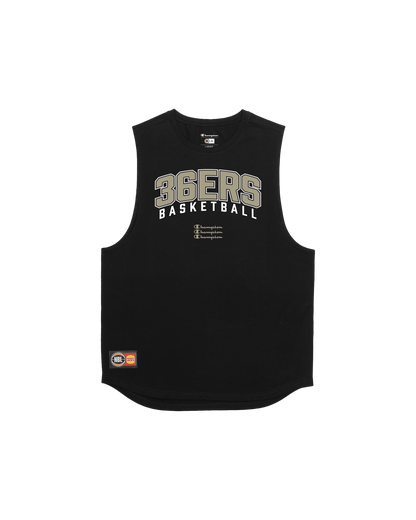 NBL26 Courtside Lifestyle Tank - Black - Adelaide 36ers