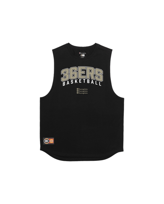 NBL26 Courtside Lifestyle Tank - Black - Adelaide 36ers