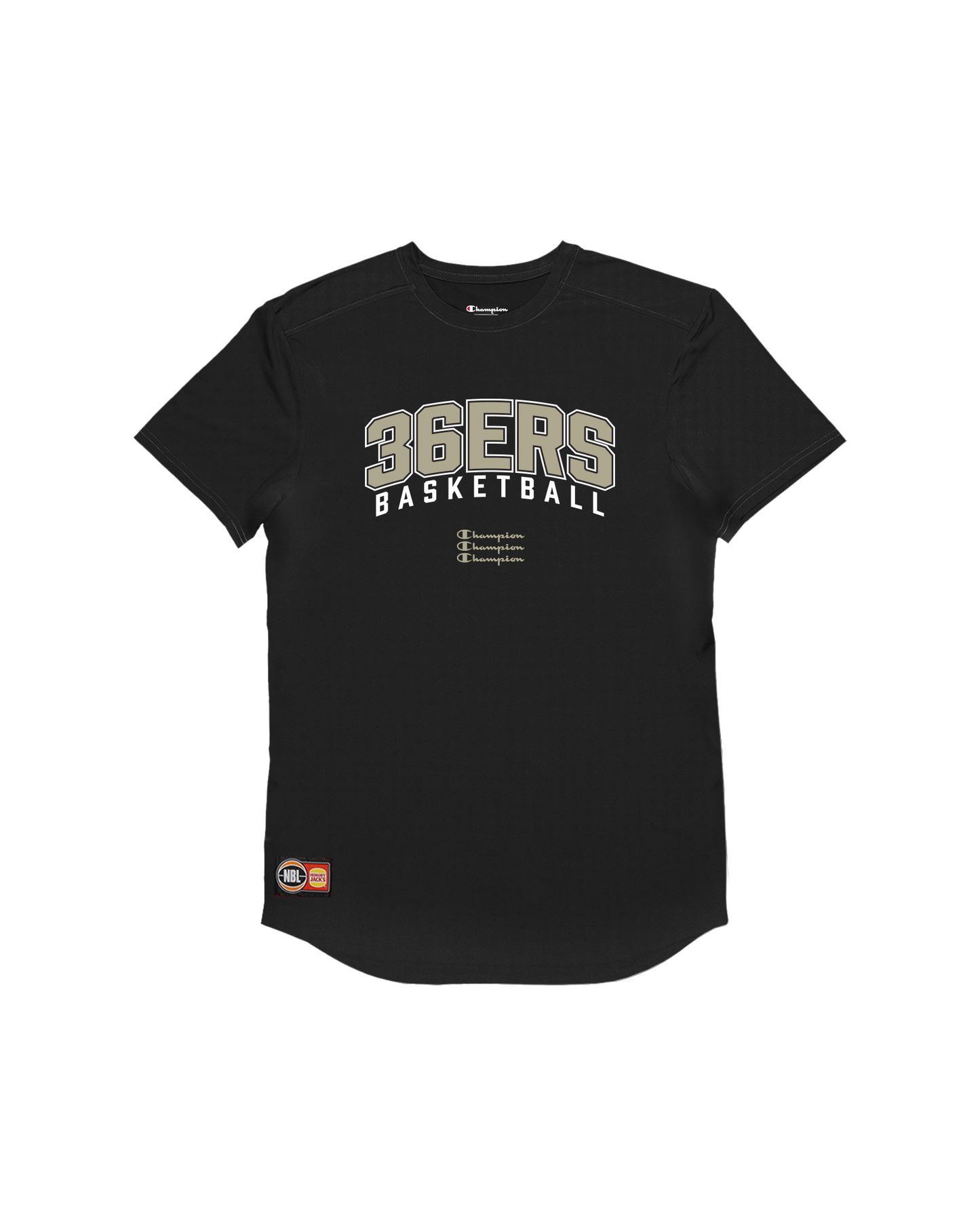 NBL26 Youth Courtside Tee - Black - Adelaide 36ers