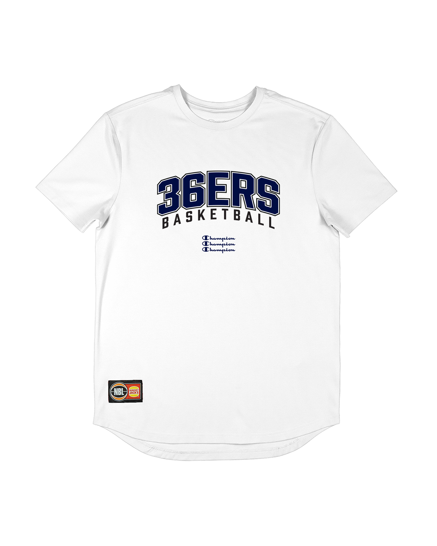NBL26 Courtside Lifestyle Tee - White - Adelaide 36ers