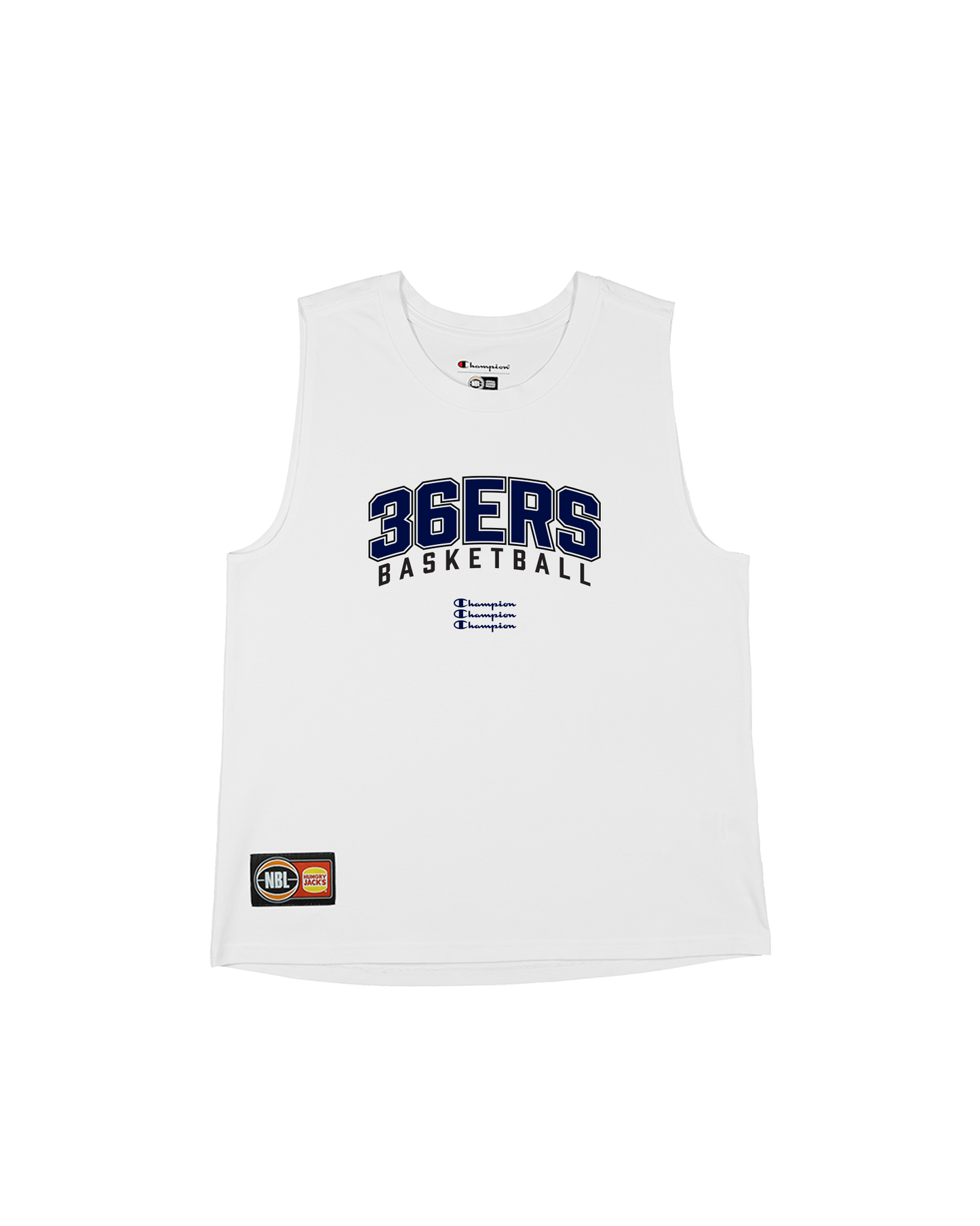 NBL26 Courtside Lifestyle Tank - White - Adelaide 36ers