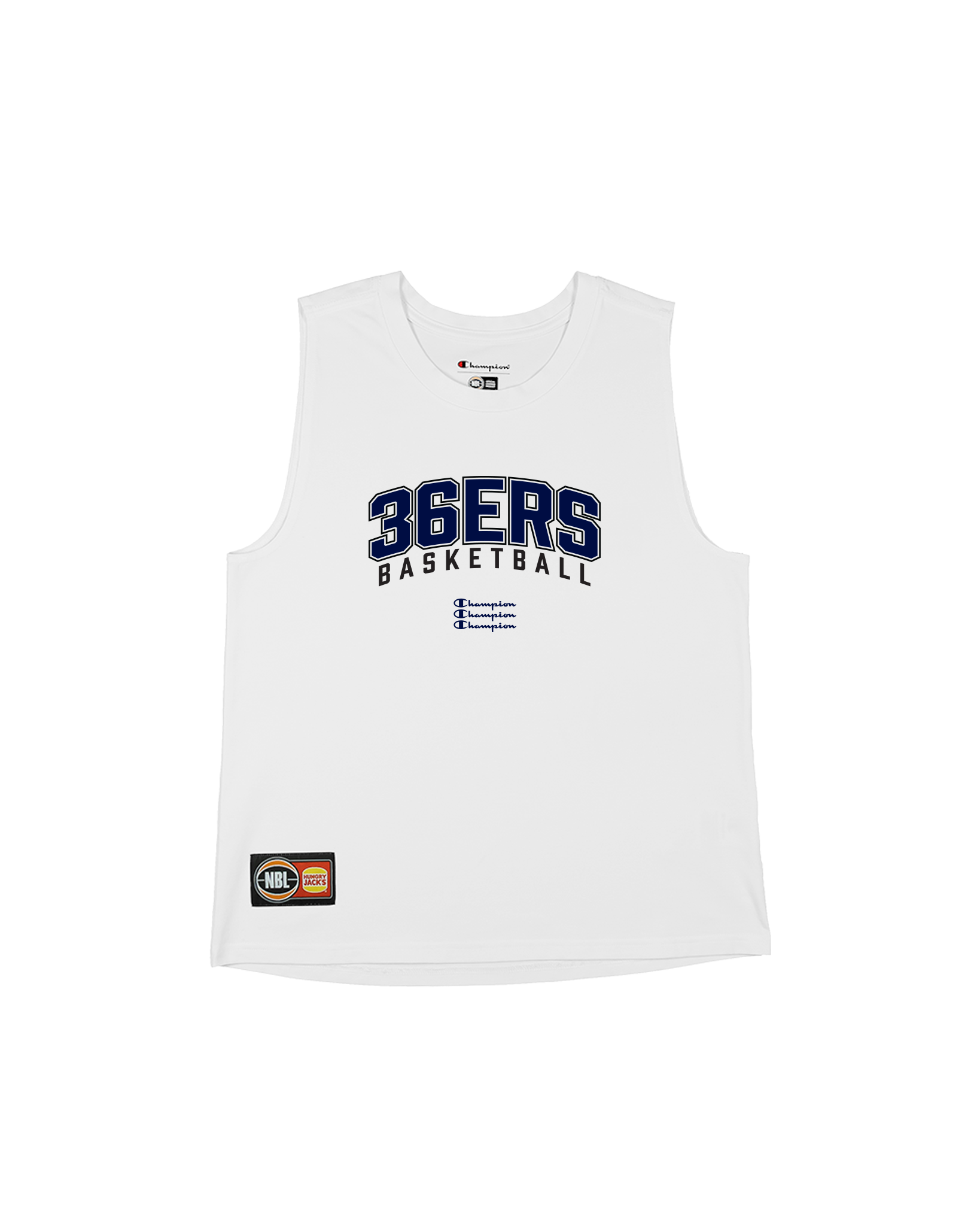 NBL26 Courtside Lifestyle Tank - White - Adelaide 36ers