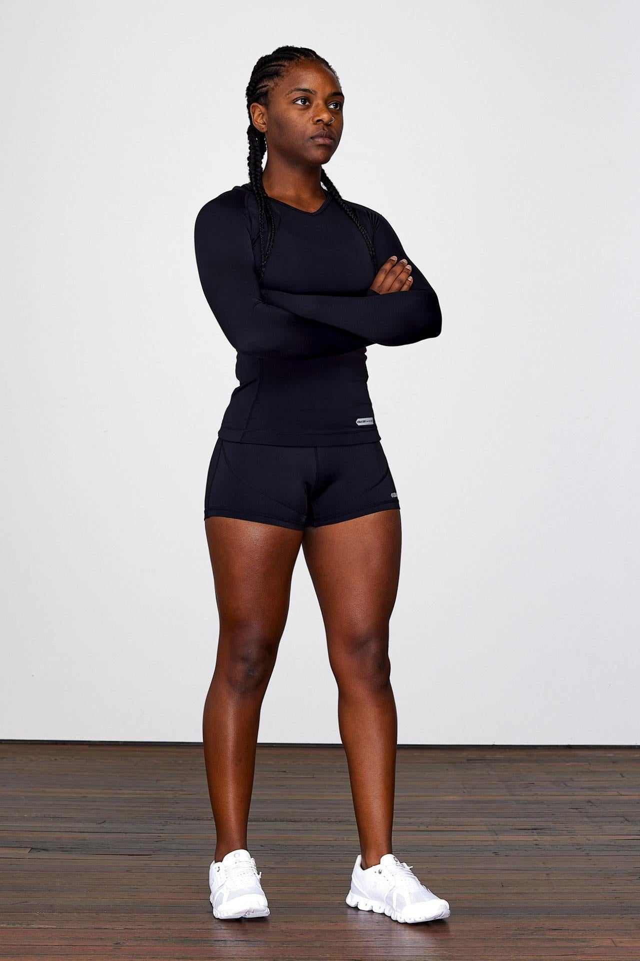 BASE Women's Long Sleeve Compression Tee - Black - Adelaide 36ers