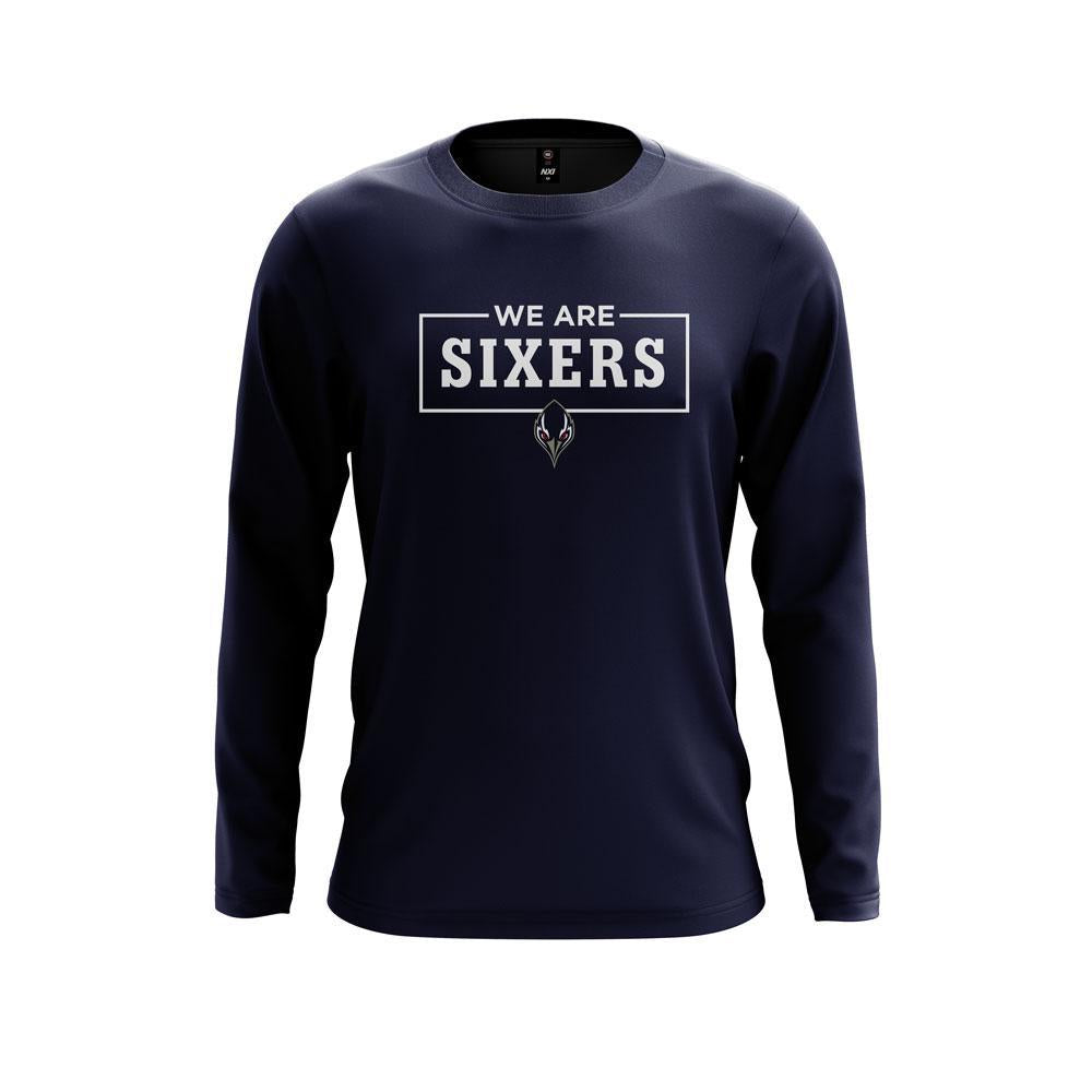 We Are Sixers Youth Navy Long Sleeve