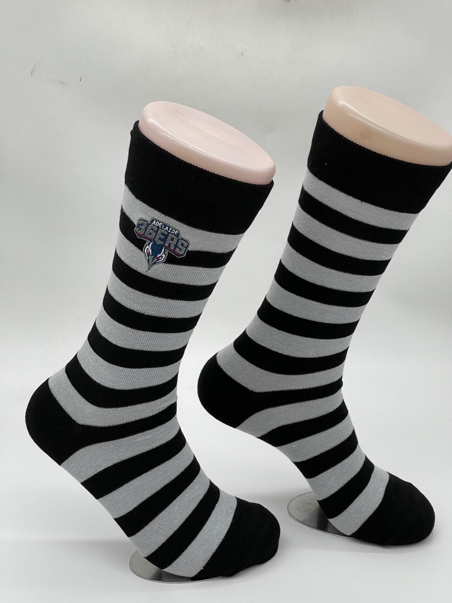 Logo Black Hooped Business Socks - Adelaide 36ers