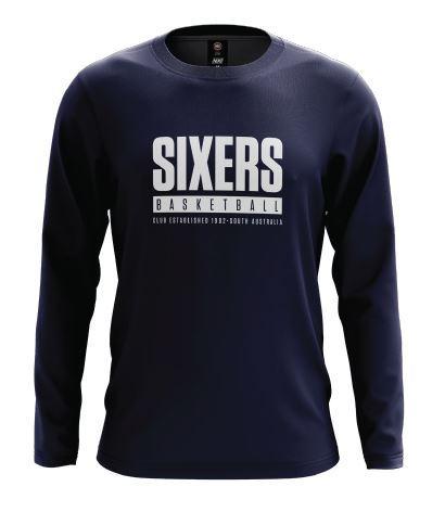 Sixers Basketball Adult Long Sleeve T-Shirt - Adelaide 36ers