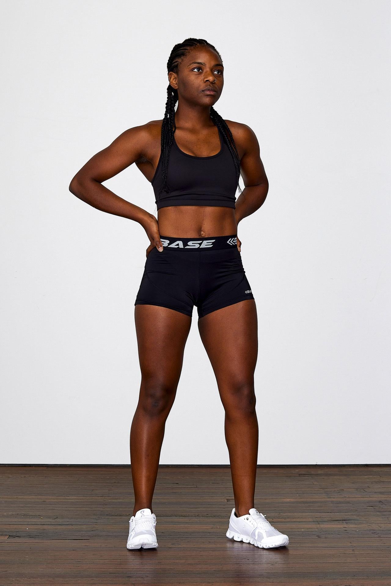 BASE Women's 3" Compression Shorts - Black - Adelaide 36ers