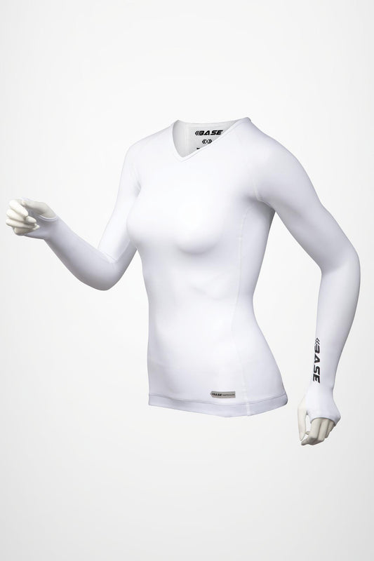 BASE Women's Long Sleeve Compression Tee - White