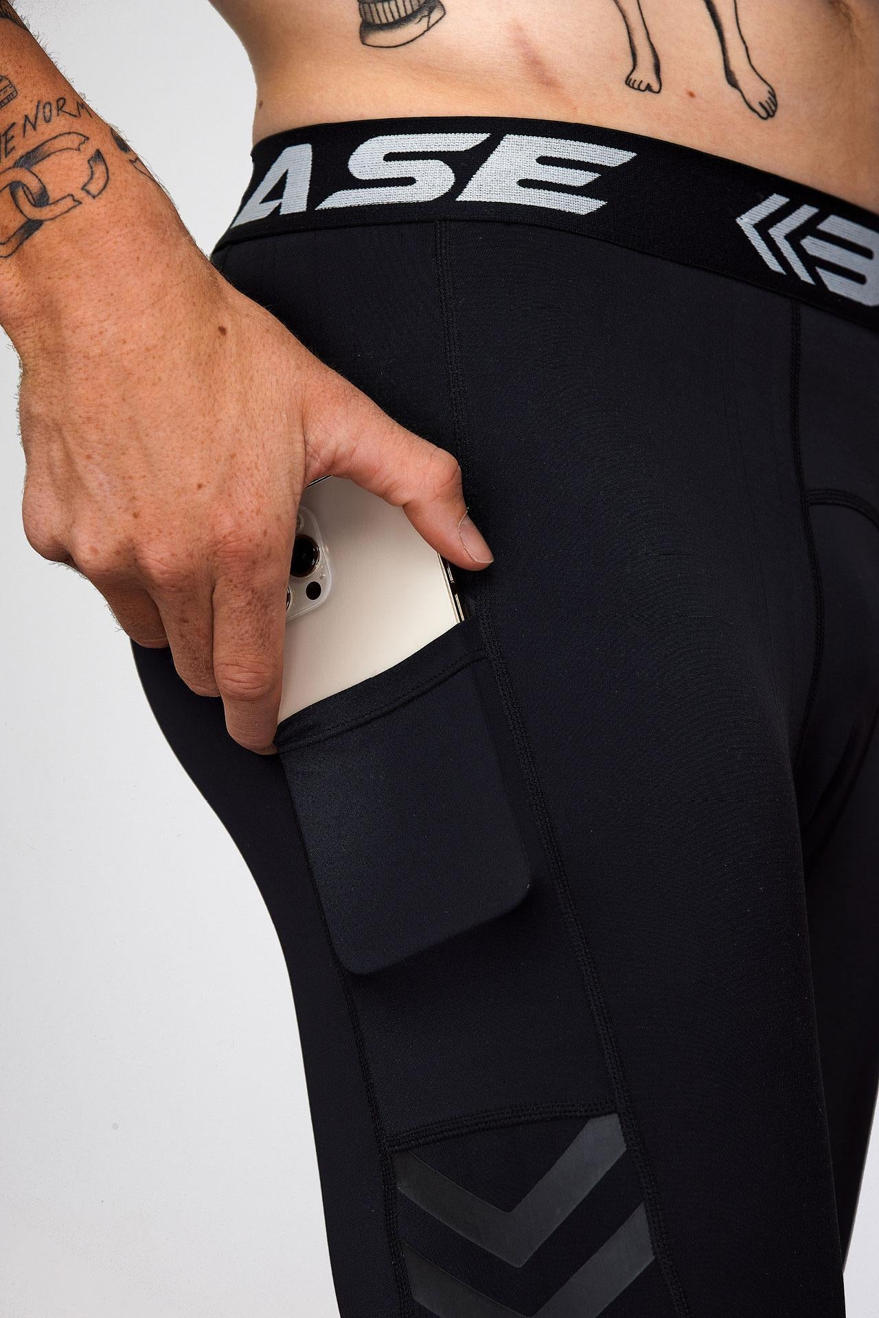 BASE Men's Long Compression Shorts - Black - Adelaide 36ers