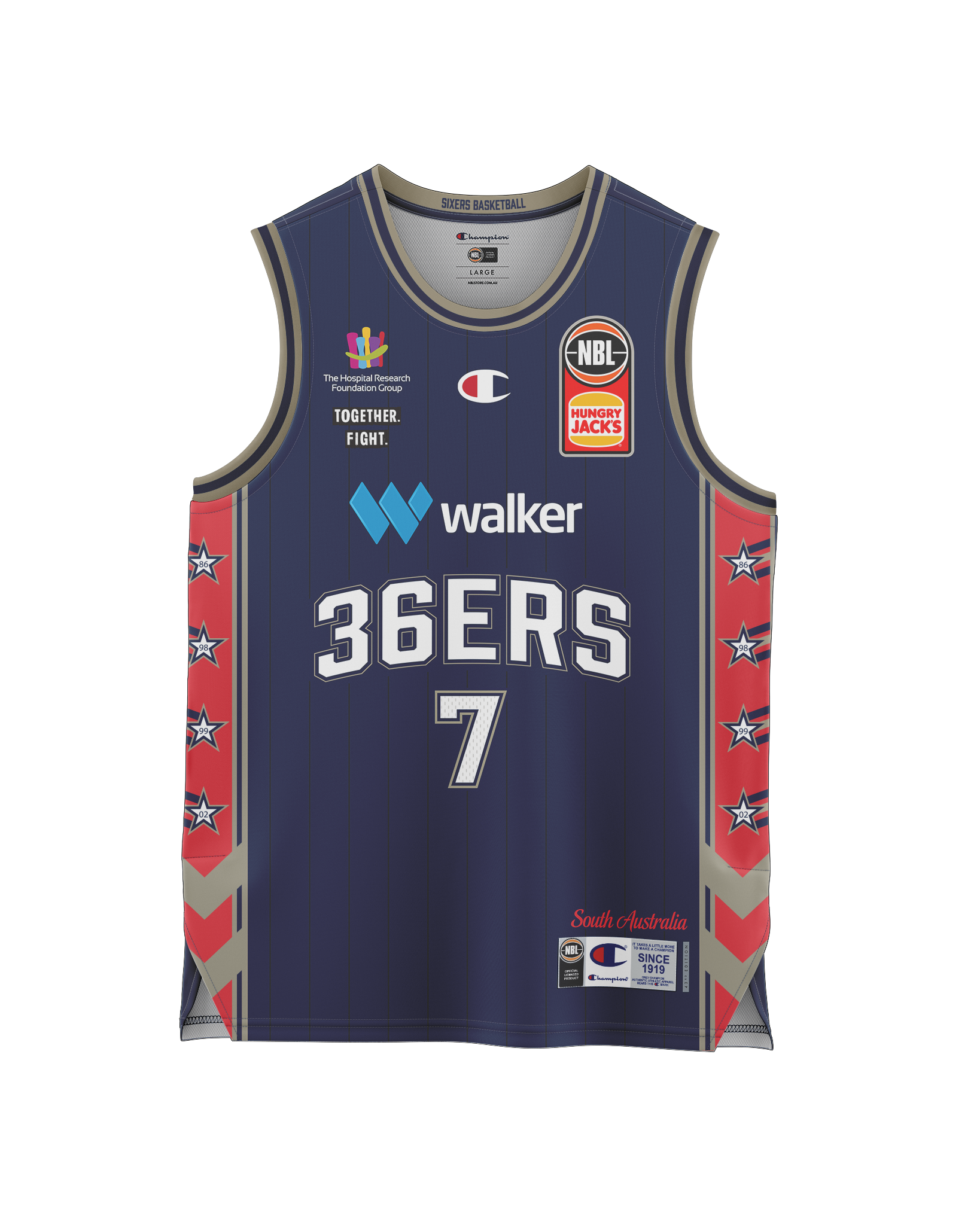 Adelaide 36ers 2021/22 Authentic Adult Home Jersey - Mojave King - Adelaide 36ers