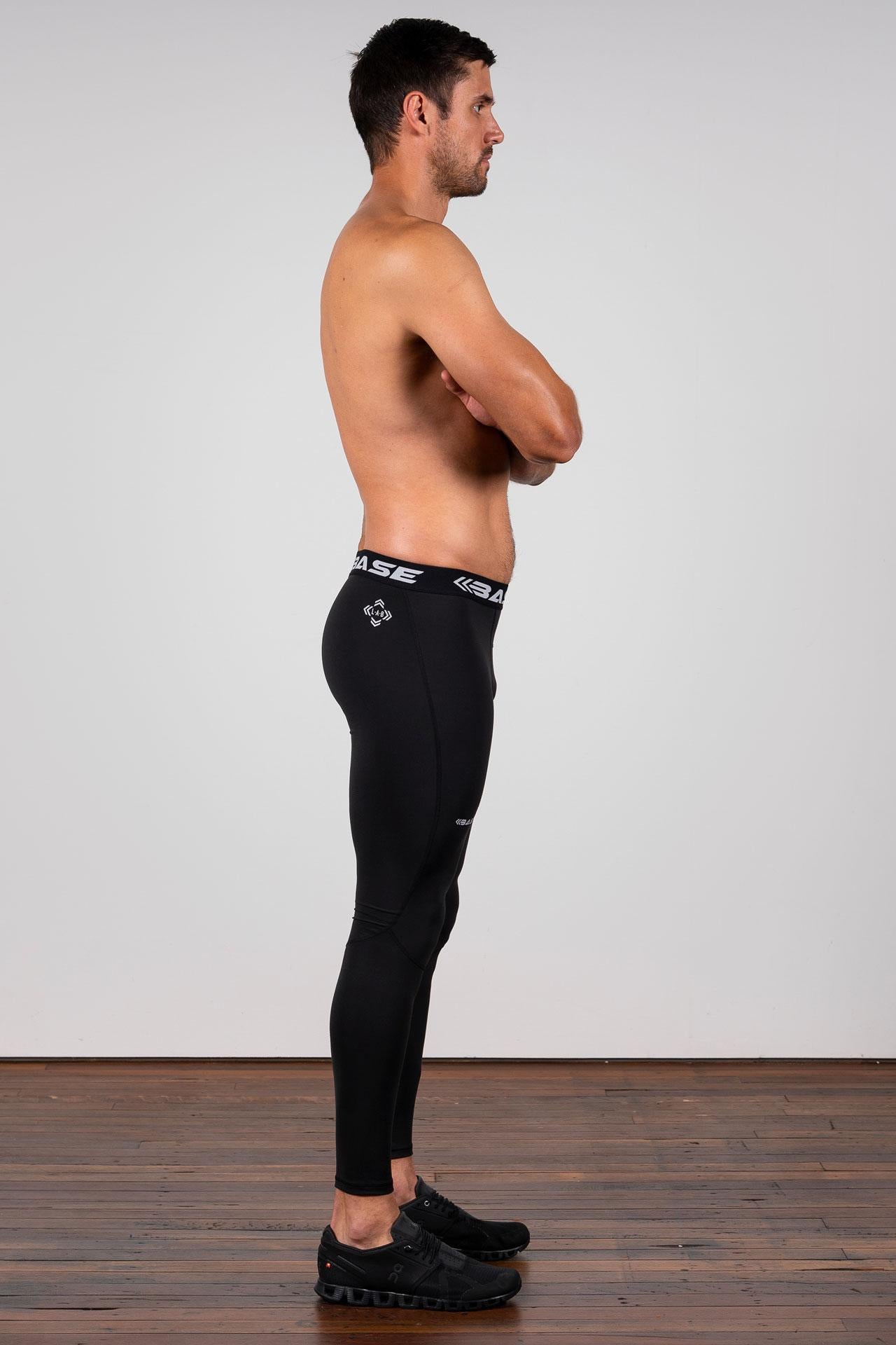 BASE Men's Recovery Tights - Black - Adelaide 36ers