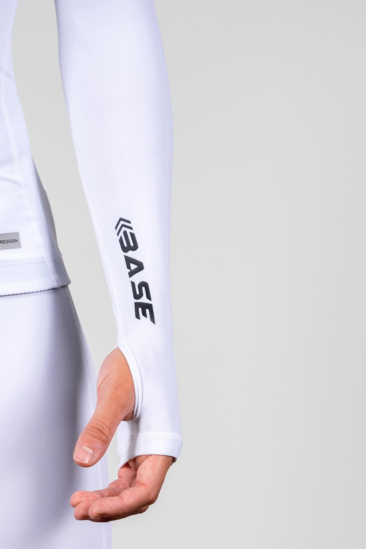 BASE Women's Long Sleeve Compression Tee - White - Adelaide 36ers