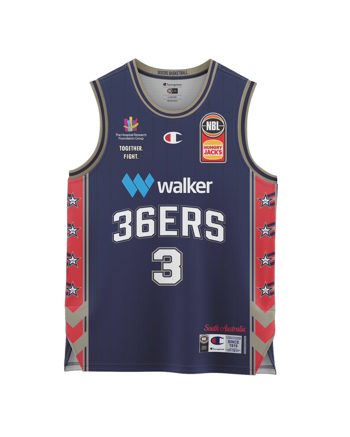 Adelaide 36ers 2021/22 Authentic Adult Home Jersey - Dusty Hannahs