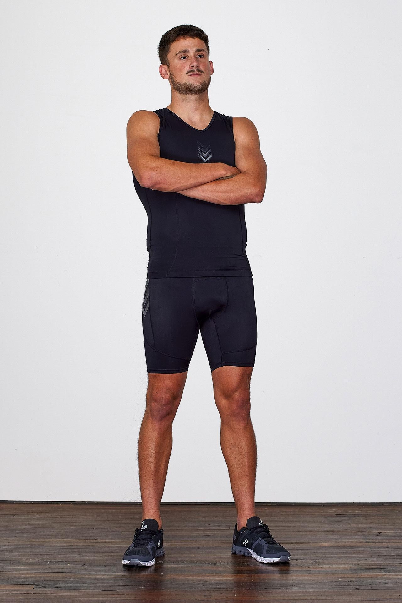 BASE Men's Compression Shorts - Black - Adelaide 36ers