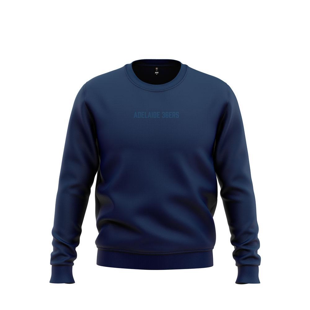 Navy Oversized Youth Crew Neck Jumper - Adelaide 36ers